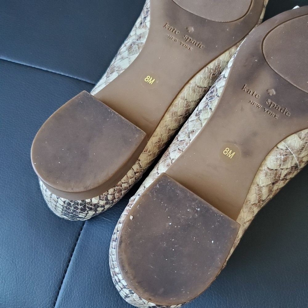Kate Spade Snake Skin Slip On Flats - Picture 4 of 8